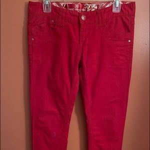 Jeans, Red,38 Basic Collection, waist 35”Pink